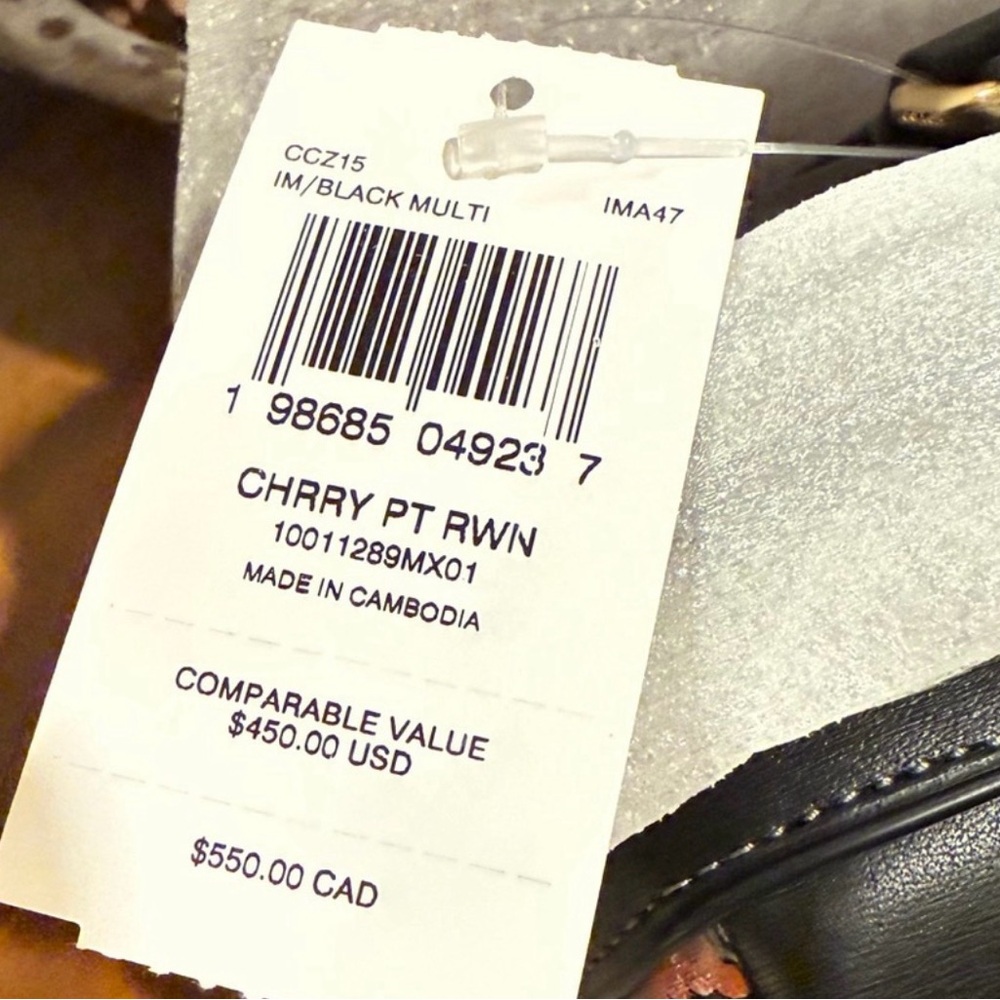 Coach Black Cherry Embroidered Rowan 🍒 - Picture 5 of 6